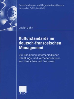 cover image of Kulturstandards im deutsch-französischen Management